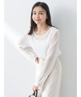 earth music&ecology シアーカットプルオーバー Off White