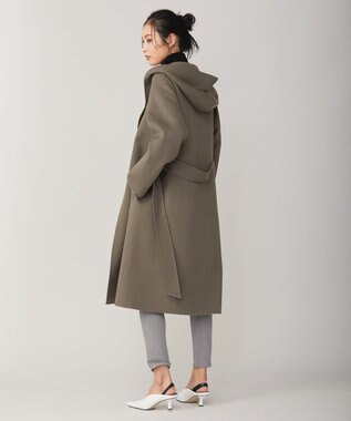 ICB ウールリバーフーデットコート アッシュカーキ系