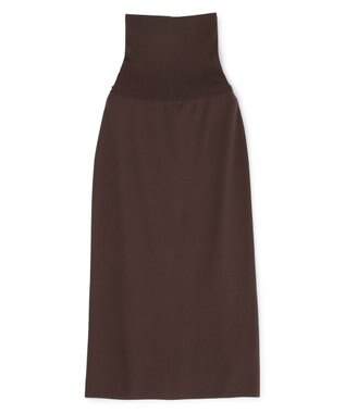 BEIGE， 【ロングセラー】LAURA / ストレッチ Iラインニットスカート Brown