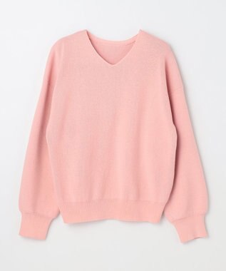 ANY 【8色展開】Vネックデイリーニット ピンク