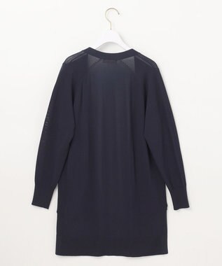 ANY SIS 【UVケア】サイドスリットロング カーディガン ネイビー