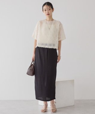 AMERICAN HOLIC アソートシャーリングタイトスカート Black