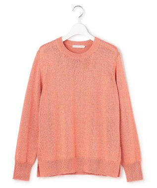 ICB L 【先行予約】 グロッシーペーパーブレンド クルーネックプルオーバー ライトコーラル