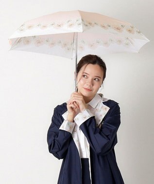 MOONBAT 【UVカット/コンパクト】ポール & ジョー (PAUL & JOE ACCESSOIRES) 折りたたみ雨傘 クリザンテーム ピーチ