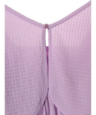 earth music&ecology ＳＥＴ２点パフスリーブブラウス＋キャミワンピース Purple