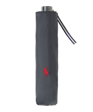 MOONBAT 【遮熱・遮光】POLO RALPH LAUREN(ポロ ラルフローレン)無地 PP刺繍 晴雨兼用 雨傘 折りたたみ傘 簡単開閉