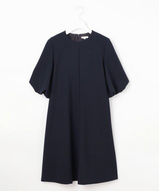 23区 S 【R(アール)】ダブルクロス 袖ボリューム ワンピース ネイビー系