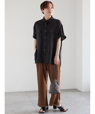 Te chichi カットクレープイージーパンツ《2026 SUMMER LOOK item》 ブラウン