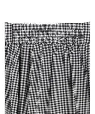 earth music&ecology ギャザーフレアスカート Gingham Check