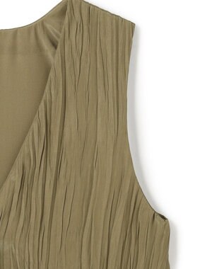 uncrave マシーンプリーツ ジレ カーキベージュ