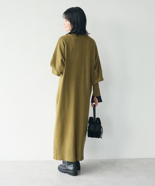 CRAFT STANDARD BOUTIQUE 洗える/とてもちニットワンピース Khaki