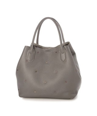 UNBILLION ペルケ perche / 牛革ドット刺繍トートバッグ GY