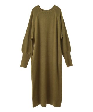 CRAFT STANDARD BOUTIQUE 洗える/とてもちニットワンピース Khaki