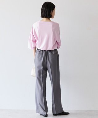 AMERICAN HOLIC 接触冷感7分袖タックスリーブカットプルオーバー Pink