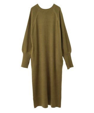 CRAFT STANDARD BOUTIQUE 洗える/とてもちニットワンピース Khaki