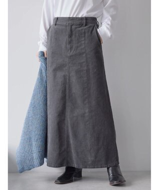 AMERICAN HOLIC コーデュロイＡラインスカート Charcoal Gray