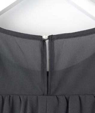 ANY SIS 【Lily Calin】ラッフルチュールフェイクパール ドレス スレート