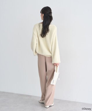 earth music&ecology 【予約】Disney/ポイントミッキーラメシャギーカーデ アイボリー