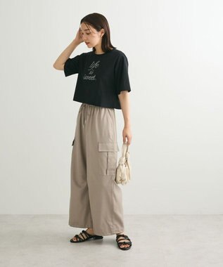 Green Parks ・ｓｗｉｎｇ　ｂｙ　ラインストーンロゴショートＴＥＥ Black