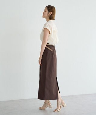 YECCA VECCA スモッキングピンタックシャツ Off White