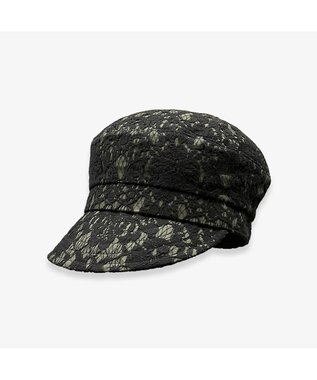 林八百吉商店 un chapeau  レースキャスケット ブラック