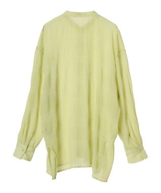 earth music&ecology クシュクシュシアーシャツ Lime Green