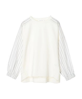 AMERICAN HOLIC イージーケア異素材ポンチプルオーバー Off White