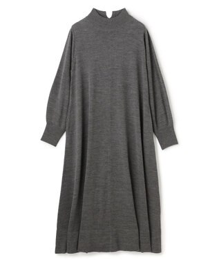 UNFILO L フレア ニットワンピース チャコール