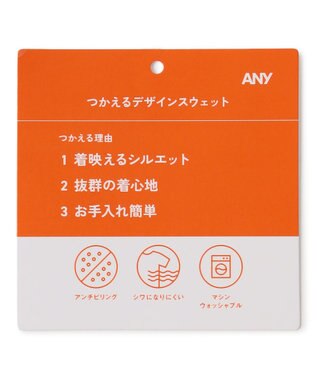 ANY L ロゴ刺繍ダンボールトレーナー グレー