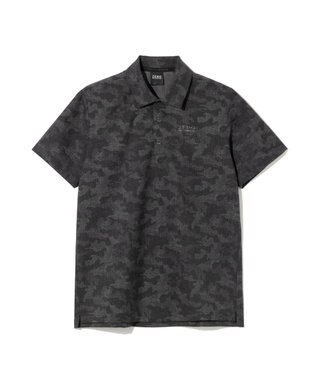ZERO HALLIBURTON クールドッツ カモ柄ポロシャツ ZHG-M6S6a 85191 ブラック