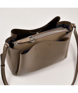 LA BAGAGERIE シンプルショルダーバッグ グレー