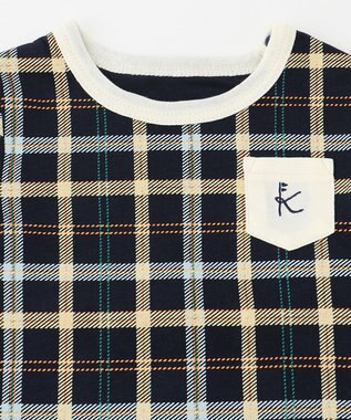 組曲 KIDS 【80-90cm】Check セットアップ ネイビー系5