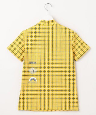 PW CIRCULUS 【UVカット / 吸水速乾 / 伸縮性抜群】【WOMEN】ＰＷロゴ＆チェックモックT ゴルフウェア レディース イエロー系5