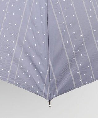 MOONBAT 【ランバン オン ブルー（LANVIN en Bleu）】晴雨兼用日傘　ドットストライプ スカイブルー