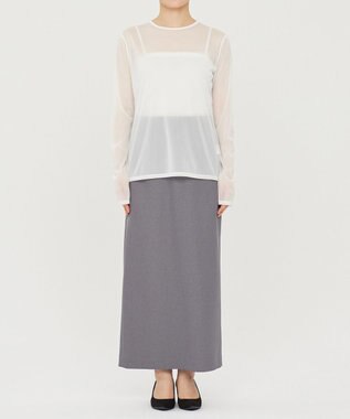 uncrave トリコットシフォン クルーネック カットソー（uncrave STANDARD） オフ