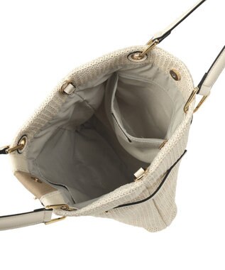 YECCA VECCA 【A4対応】2wayライントートバッグ Ivory