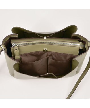 LA BAGAGERIE シンプルショルダーバッグ カーキ