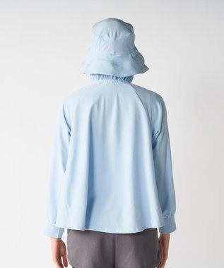 OP／FILA 【marie claire SPORT】帽子付きUVジャケット ライトブルー