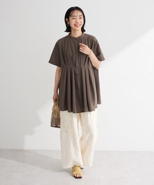 Green Parks 【WEB限定】ウエストタックシャツチュニックⅢ Charcoal Gray