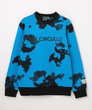 PW CIRCULUS 【MEN】Spark dot camouflage 軽量ニット ゴルフ ブルー系5
