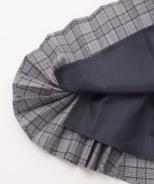 組曲 KIDS 【150-170㎝】サイドプリーツチェック スカート グレー系5