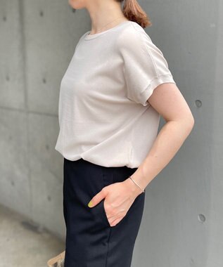 UNFILO L 【新色追加！/UVケア/接触冷感/抗菌防臭】スゴ機能 コンパクトニットＴ グレージュ系