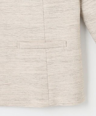 J.PRESS LADIES S ライトツイードストレッチ ノーカラー ジャケット ベージュ系1