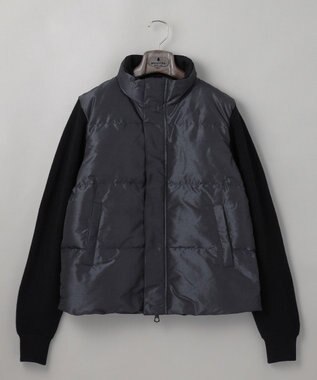 GOTAIRIKU 【ダウン80％使用】ニットスリーブ ダウンブルゾン ネイビー系8