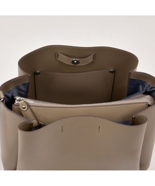 LA BAGAGERIE シンプルショルダーバッグ グレー