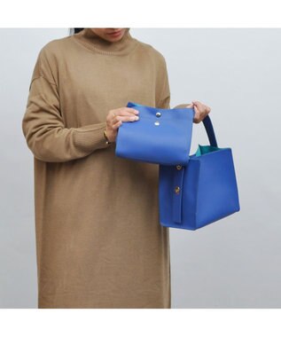 UNBILLION 【テレビ ドラマ着用アイテム】カシュカシュ cachecache / ヒネリハンドルインバッグセットトート ブルー