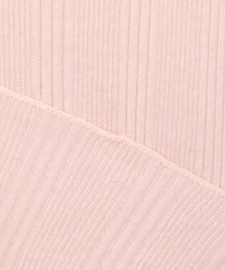 uncrave 【手洗い可】シアー ランダムリブ Uネック カットソー（uncrave STANDARD） ピンク