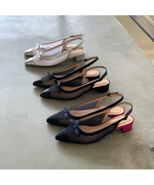 MODE ET JACOMO <MODE ET JACOMO>リボンモチーフチュールバックベルト