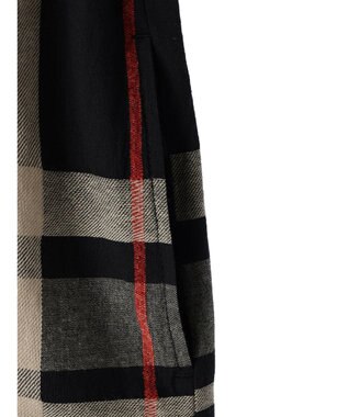 CRAFT STANDARD BOUTIQUE 先染めチェック（大）バンドカラー袖ＲＩＢ　ＯＰ Black