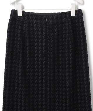 ICB L ハウンドトゥースフロッキーレース スカート ブラック系